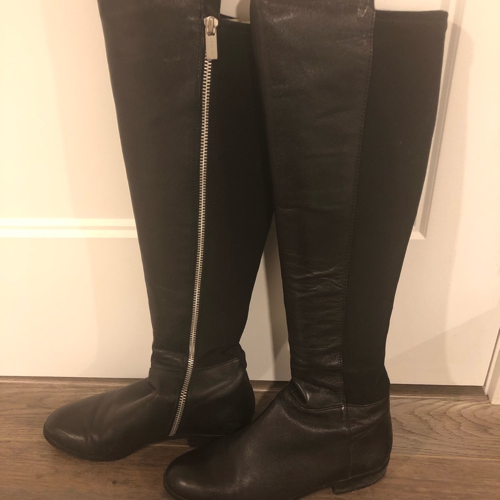 Michael Kors Bromley flat leather boots -size 5.5